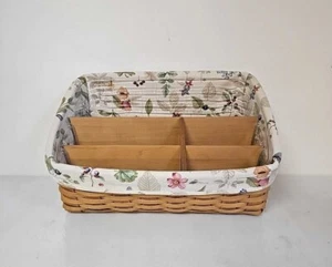 Longaberger Large Desktop Basket Combo, Liner, Protector, Dividers - Picture 1 of 10