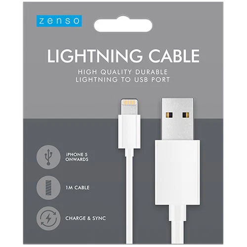IPhone USB Charging Cable - 1M White Durable Fast Model Devices Sync Max Charger - Image 1 of 1