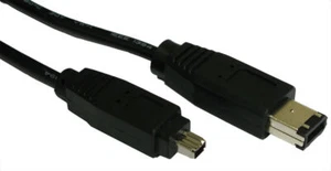 3m Firewire IEEE 1394 4 Pin to 6 Pin Cable DV-OUT Camcorder Lead [007141] - Afbeelding 1 van 6