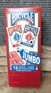 Bicycle Jumbo Playing Cards - 12 pks. Red and Blue New & Sealed  - Picture 1 of 4