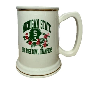 Vintage Mug MSU Spartans 1988 Rose Bowl George Perles Michigan State Football - Picture 1 of 12