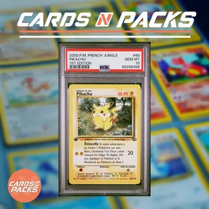 Carte Pokemon Pikachu 60/64 Set Jungle Edition 1 PSA 10 GEM MINT 🇫🇷🔥 - Picture 1 of 2
