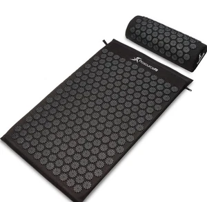 ProsourceFit Acupressure Mat and Pillow Set Back/Neck Pain Relief Large Black - Picture 1 of 3