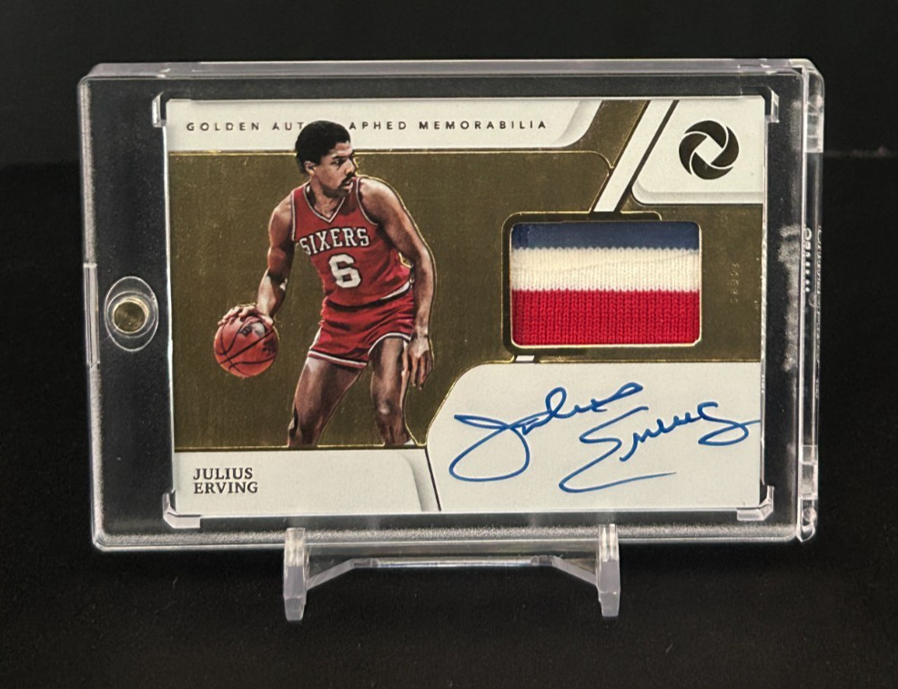 Panini Julius Erving Basketball Autographed Sports Trading