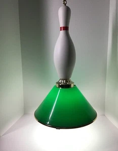 MCM hängende Bowling Pin Swag Lampe, Sports Bar, Man Cave, Swag oder Pendelleuchte - Bild 1 von 12