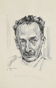 John Dähmcke 1887-1969 / Lithografie 1918 Portrait Anton Scheuritzel Wittlich - Bild 1 von 17