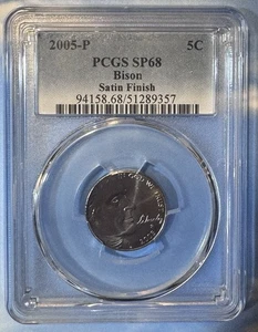 2005 P 5c PCGS SP68 Bison Satin Finish - Picture 1 of 4