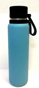 Botella de agua azul de acero inoxidable aislada al vacío con correa 24 oz - Imagen 1 de 8