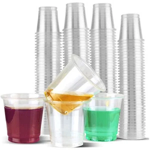 120 Pc Disposable Plastic Clear Shot Glasses 2Oz Party Cups Catering Bar Wedding - Picture 1 of 1