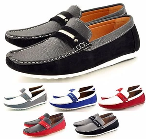 Mens Leather look Casual Loafers  Slip on Driving  Shoes Available UK Sizes 6-11 - Picture 1 of 57