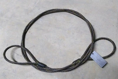 Wire Rope Sling Choker 3/8 in. x 10 FT 6 x 19 EIP IWRC Domestic USA 3/8" x 10'