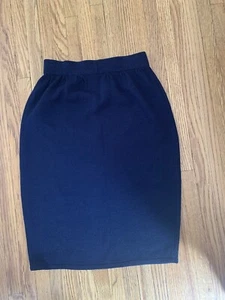 st john knits Blue Skirt Sz2-4 Wool - Picture 1 of 5