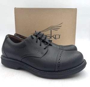 Dansko JUSTIN OILED NUBUCK Men's NEW Dress Shoe Black Multiple Sizes 8303-020200 - Picture 1 of 10