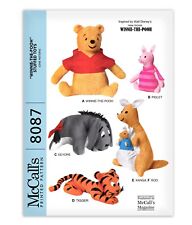 Winnie POOH Bear Stuffed Animal Pattern McCalls Tiger Piglet Kangaroo Tigger Toy