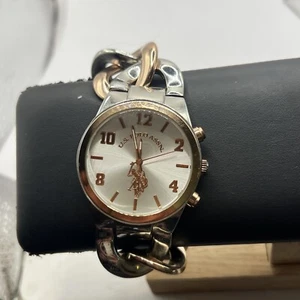 U.S. Polo Assn. Mod USC40176 Women's Analog Quartz Two Tone Watch Untested - Picture 1 of 13