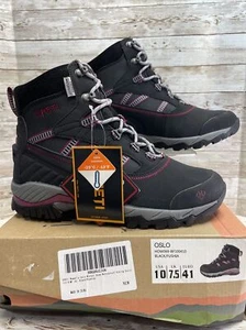 Bota de senderismo al aire libre impermeable media OSLO para mujer XPETI - talla 10 negra/fushia - Imagen 1 de 6
