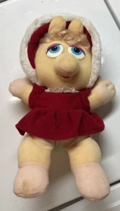 Miss Piggy In Red Holiday Outfit Plush 10" Henson 1987 - Picture 1 of 3