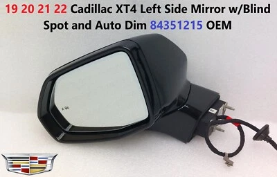 19 20 21 22 Cadillac XT4 Left Side Mirror w/Blind Spot and Auto Dim 84351215 OEM - Image 1 of 4