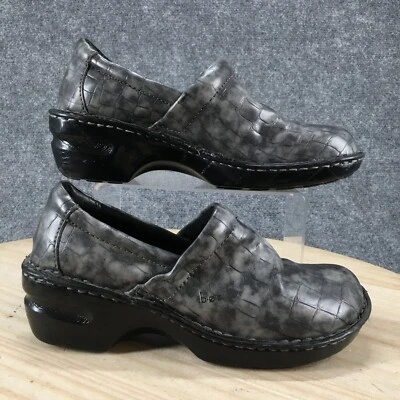 Zapatos BOC Born Concept para mujer con estampado de 9 cocodrilos zuecos de cuña gris imitación cuero Foto 1 de 4