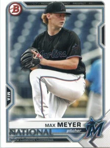 2021 Bowman National Convention MAX MEYER RC PROSPECT Base No 12 MARLINS - Picture 1 of 2