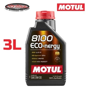 3 Litri Olio Motore Auto MOTUL 8100 ECO-NERGY 0W30 0W-30 0W 30 4T 4 TEMPI - Foto 1 di 1