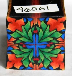 polymer clay cane, raw, square, Kato, Premo 46061 7/8" x 1 1/4" .75 ounce - Picture 1 of 2