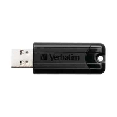 Verbatim Black PinStripe 128GB USB 3.0 Flash Drive Up to 8MB/s read lightweight - Image 1 of 2