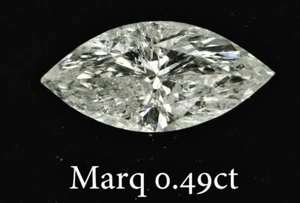 Loose Marquise Diamond 0.49 Ct H I1 Natural Solitaire Engagement Birthday Gift - Picture 1 of 12