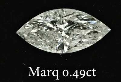 Diamante Marquesa Suelto 0.49 Ct H I1 Solitario Natural Compromiso Regalo de Cumpleaños Foto 1 de 4