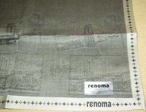 RENOMA *Bridge Postcard Jacquard Cloth Handkerchief 46cm /MESIBE - Picture 1 of 5