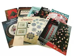 Weihnachten Kreuzstich Flugblätter (8 Vintage) 1 Weihnachts Bastelzeitschrift Ex. Vintage - Bild 1 von 3