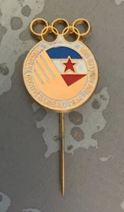 Summer Olympics 1984 RARE PIN badge Yugoslavia Handball yugoslav rings - Picture 1 of 2