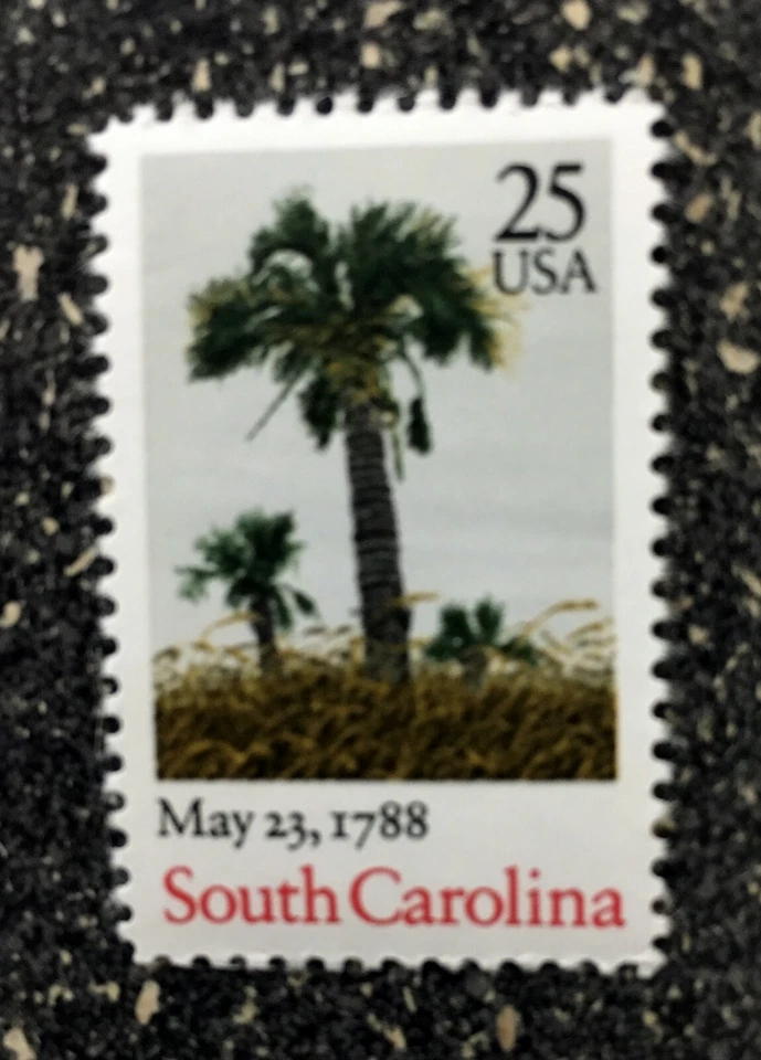 1988USA #2343 25c South Carolina Statehood  -  Mint NH  palm trees - Image 1 of 1