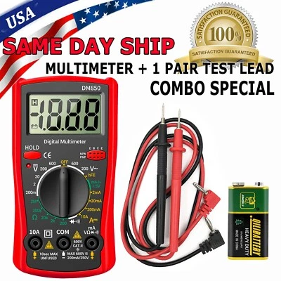 CUSTOM-SIGN Multimeter + Test Leads for Fluke Meter Electrical Alligator Clip Probes 1000V