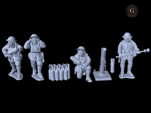 WW1 USMC American Expeditionary Force Newton Mortar  Belleau Wood 1918 28mm 1/56 - Picture 1 of 6