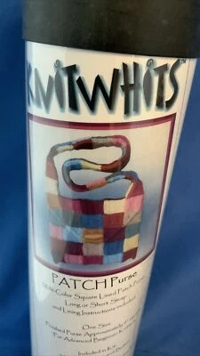 Knitwhits PATCH WOOL Purse w/ Square Pattern & Slim Handle Kit - Image 1 of 4