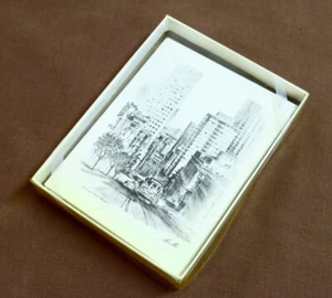 Set mit 8 Vintage Notizkarten mit Umschlägen, San Francisco Szene von Alec Stern - Bild 1 von 5