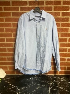Vintage LARGE RALPH LAUREN POLO long sleeve Dress SHIRT button up Sweater.  . - Picture 1 of 4