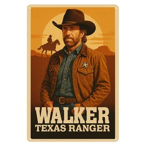 Walker Texas Ranger Movie Metal Poster - Sign- Size: 20x30cm - Picture 1 of 4