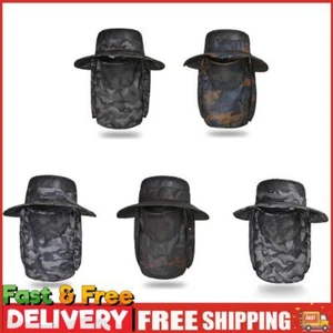 Polyester Fisherman Hat Adjustable Unisex Wide Brim Sun Hat for Garden Lawn Work - Picture 1 of 16