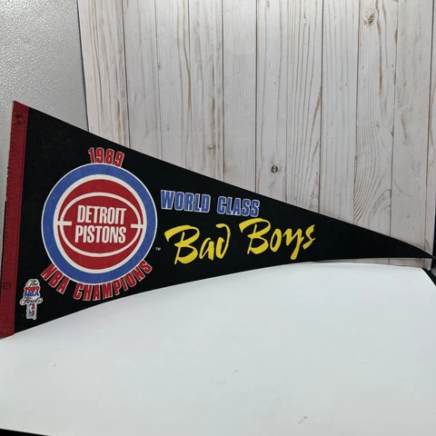 NBA Detroit Pistons Vintage 1989 NBA Champions World Class Bad Boys Pennant Cover