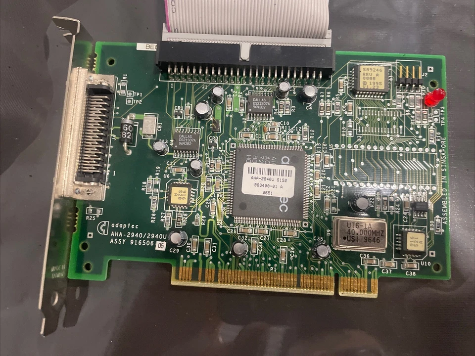 RARE VINTAGE ADAPTEC AHA-2940 2940U SCSI 50 PIN PCI CONTROLLER CARD - PULLS M1 - Image 1 of 1