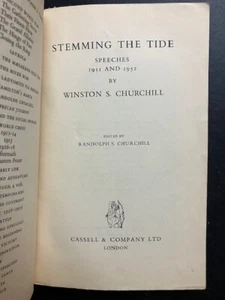 Winston S. Churchill-Stemming The Tide PROOF copy. Cassell London 1953 - Picture 1 of 5