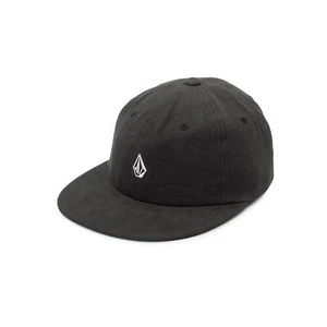 Volcom Cap Flexfit Adjustable 6 Panel Flat Peak Full Stone Dad Black - Picture 1 of 2