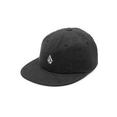 Volcom Cap Flexfit Adjustable 6 Panel Flat Peak Full Stone Dad Black - Image 1 of 2