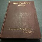 NATION AND STATE édition New Jersey GEORGE MORRIS PHILIPS 1905 COUVERTURE RIGIDE antique