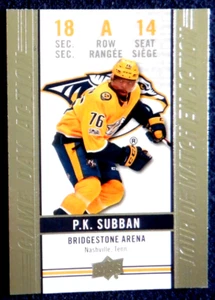 P.K. Subban UD Tim Hortons Game Day Action card GDA-14 2018 -19, Predators - Picture 1 of 2