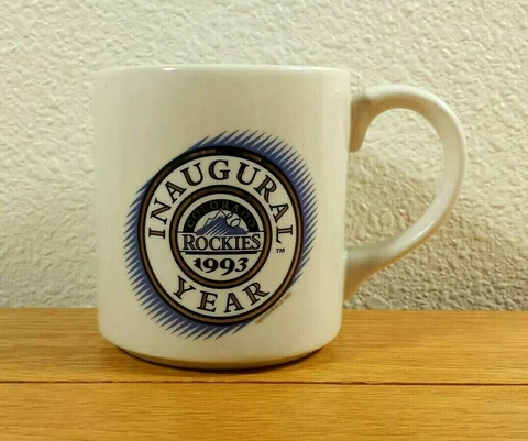 COLORADO ROCKIES Team Vintage 1993 Inaugural Year 1st Season Coffee CUP / MUG Cover