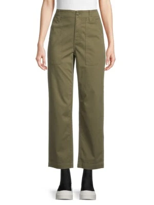 Current/Elliott Womens the Mechanic Millie High-Rise Trousers, Army Green, SZ 26 - Image 1 of 3