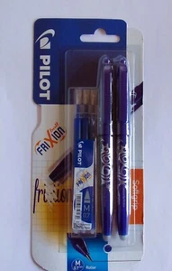 PILOT FRIXION ROLLERBALL-TINTENROLLER-0,7mm-M-blau-Radierbar 2erSet +3 Ersatzmin - Bild 1 von 1